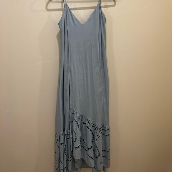 VIX BY PAULA HERMANNY SUMMER CASUAL BLUE DRESS MEDIUM - Picture 4 of 5